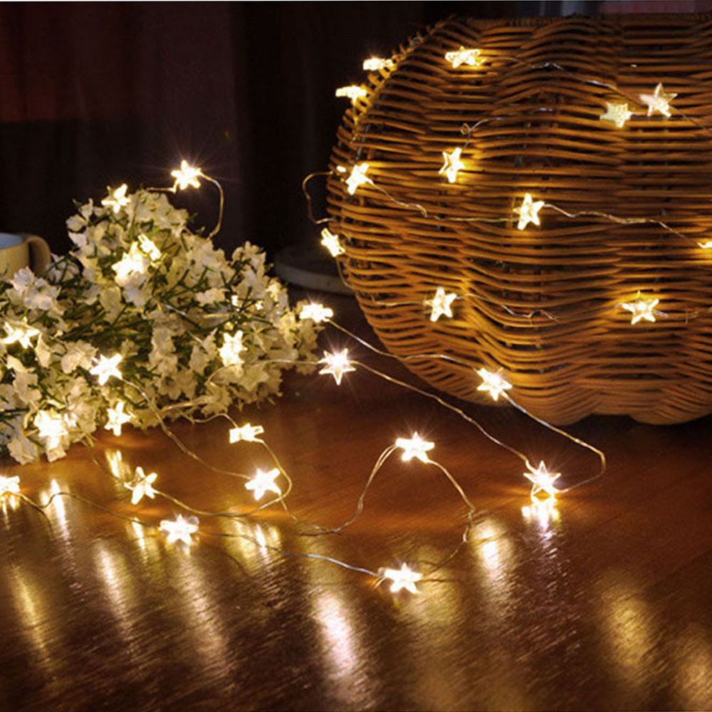 5m Star Light Cozy String Fairy Lights For Bedroom Party With 50 Led Beads Aa Battery Wedding Party Table Decoration Light