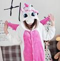 Unicorn Panda stitch Unisex Flannel Hoodie Pajamas Costume Cosplay Flannel Animal Onesies Sleepwear For Men