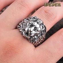 Unique Stainless Steel Biker Gothic Lion Head Ring High Quality Black Heavy Thai Men s Rings