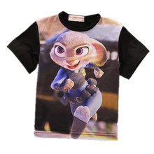 2016 kids clothes zootopiaS children t shirts judy baby girls clothes summer boys clothes cotton girls