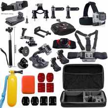 GoPro accessories Set Shockproof Bag Phone Holder J-Hook Mount suction cup for Go pro Hero 4 3+ 2 1 xiaomi yi sj4000 camera GS48
