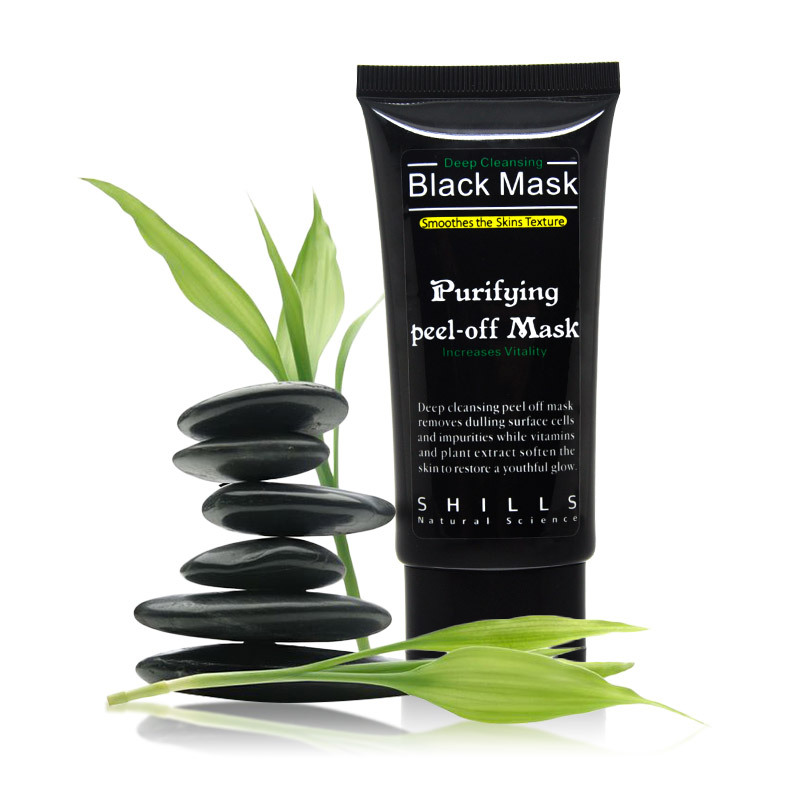 Deep Cleansing Purifying Peel Off Black Mud Facail Face Mask Remove Blackhead Facial Mask 50ml,Free Shipping 2015 NEW