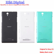 100% Original Back Door Battery Housing Cover Case For Sony Xperia C3 S55T D2502 D2533 With LOGO + Gift Free Shipping