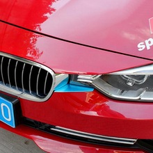 2 PCS Car New DIY stainless steel both sides of the net light bar cover case for bmw new 3 series 320li316i f30 f35 accessories