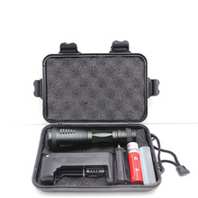 2000 lumens CREE XML T6 led lamp with attack head police rechargeable flashlight + 18650 battery charger + gift box