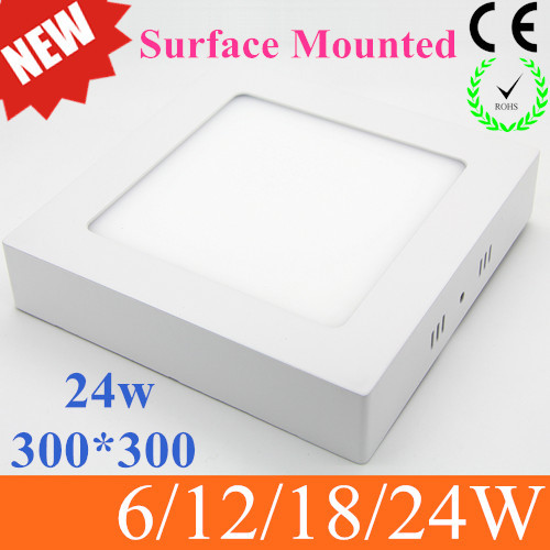 Surface Mounted 6w 12w 18w 24w LED Ultra thin Ceiling Downlight Square Panel Light Lamp Home Indoor Lighting BedRoom kitchen
