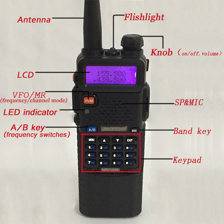 2 .     baofeng -5r 3800   cb     5r vox comunicador 