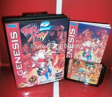 Sega MD game – Fatal Fury 2 with Box and Manual for 16 bit Sega MD game Cartridge Megadrive Genesis system
