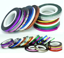 Rolls Striping Decals Foil Tips Tape Line DIY Design Nail Art Stickers Tools Decorations Beauty 6Pcs