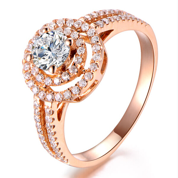 Rose gold womens wedding rings