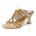 2016 New Golden Luxury Diamond High Heels Slippers Online Shopping Peep Toe Women s Shoes Sandals
