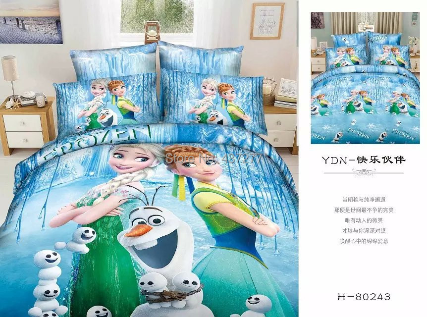 wholesale frozen princess cotton comforter bedding sets 5 pieces frozen twin sheet sets