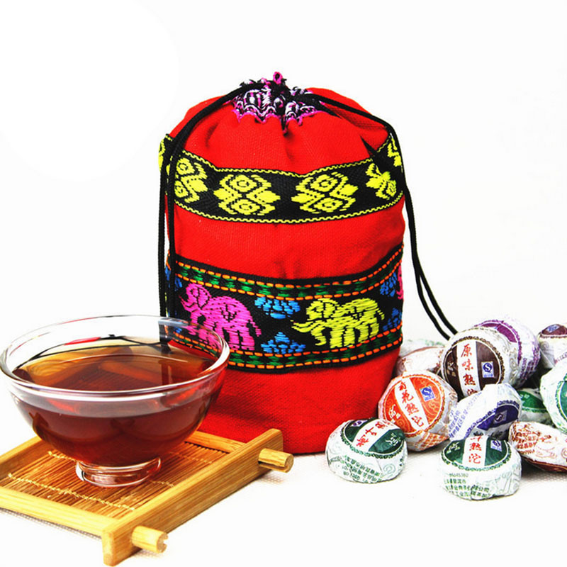 Chinese yunnan puer tea With Gift Bag 50pcs different Kinds flavors Chinese tea