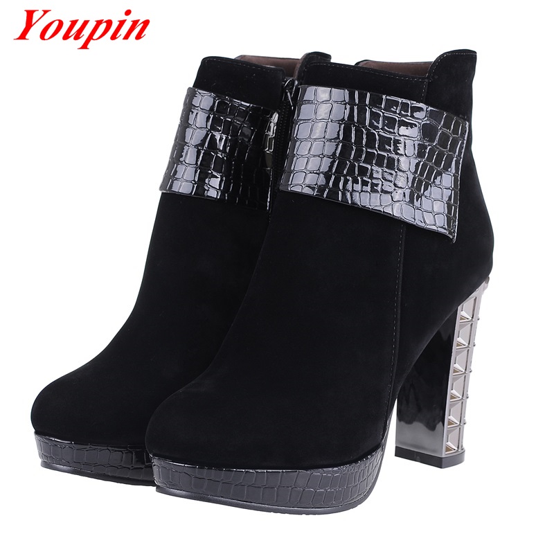 Winter boots Mixed colors Round Toe 2015 Autumn winter fashion Simple and generous Women boots Warm comfortable Wild section