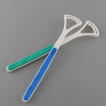 Effective Convenient 1Pair New Dental Care Tongue Clean Tool Fresh Good Breath Cleaner Scraper Handle Hygiene