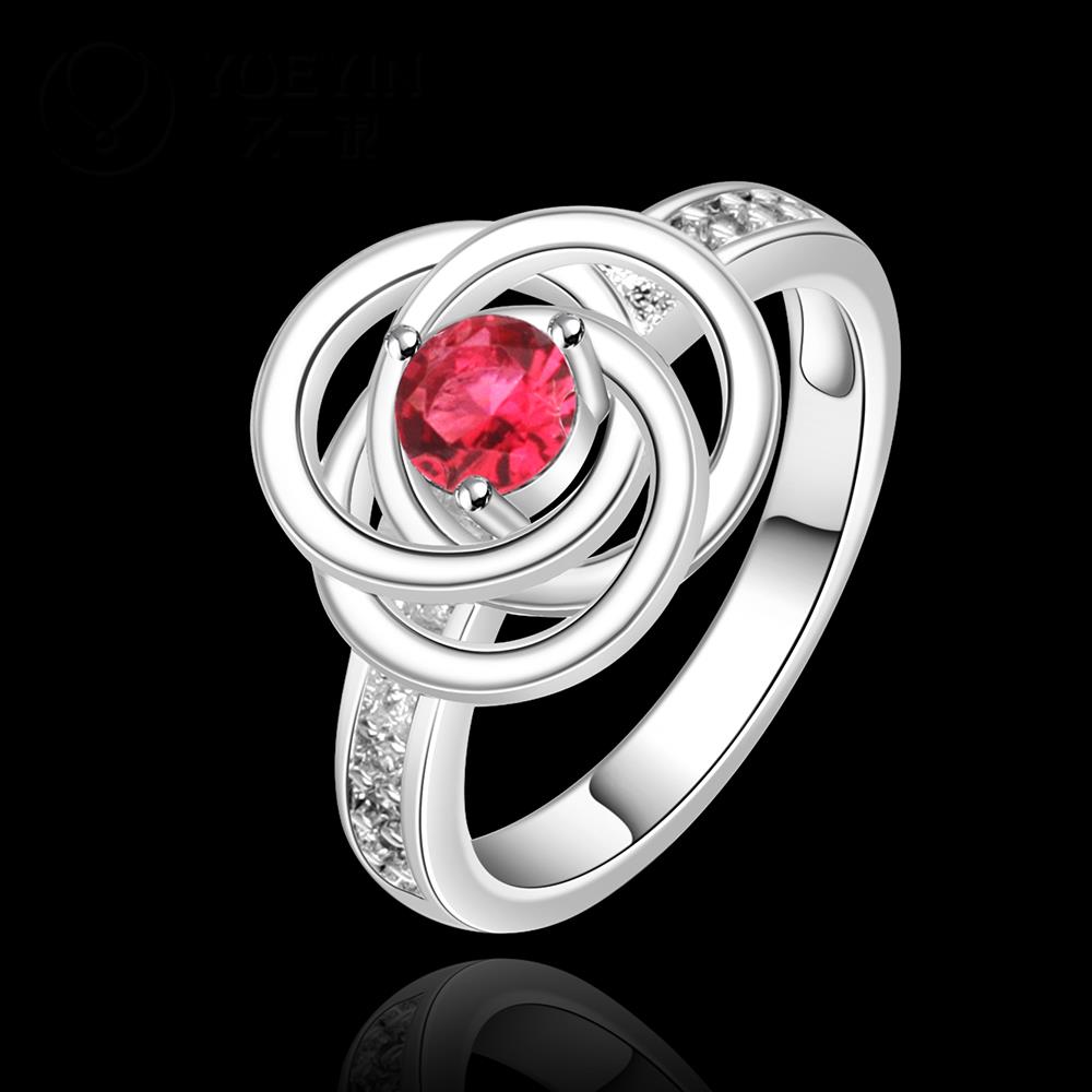 2015 wholesale 925 Silver ruby Austrian Crystal CZ Simulated Diamonds Fashion Jewelry Acessories new design finger