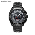 VIUIDUETURE Brand Luxury Watches Men Wristwatches Full Steel Waterproof Fashion Quartz Watch Relogio Masculino erkek kol