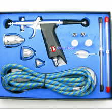 hot!dual action airbrush air brush kit with airbrush hose and spray gun for nail art/tattoos body spray/cake making/ toy models
