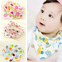 Baby 100% Organic Cotton Double Sides Design Absorbent Bandana Drool Bib Various Styles Cute Baby Bibs KXBBK001