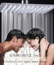4/6/8/10/12 inch Square Stainless Steel Rain Shower Shower Head