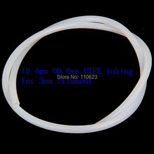 1M Geeetech ID 4mm OD 6mm PTFE tubing Teflon pipe PTFE tube for 3mm filament J-head hotend Rostock Bowden Extruder
