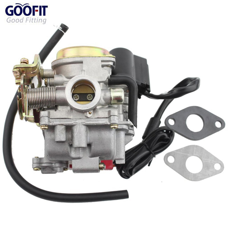 GOOFIT 18mm carburetor font b GY6 b font 49cc 50cc 60cc 80cc 4 Stroke Scooter Moped