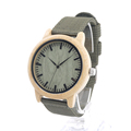BOBO BIRD D11 Unisex Bamboo Wooden Watches Japan Quartz Wristwatches Soft Nylon Band Wood Dial Face