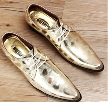 Brand Genuine Leather Oxford Shoes For Men silver Casual Men Oxford Shoes Gold Men Dress Shoes