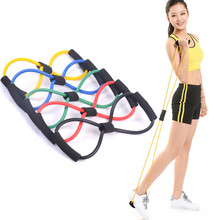 1pcs 8 Shaped Elastic Tension Durable Rope Chest Expander Yoga Pilates Sport Fitness Belt Body Shape Health Care Random Color