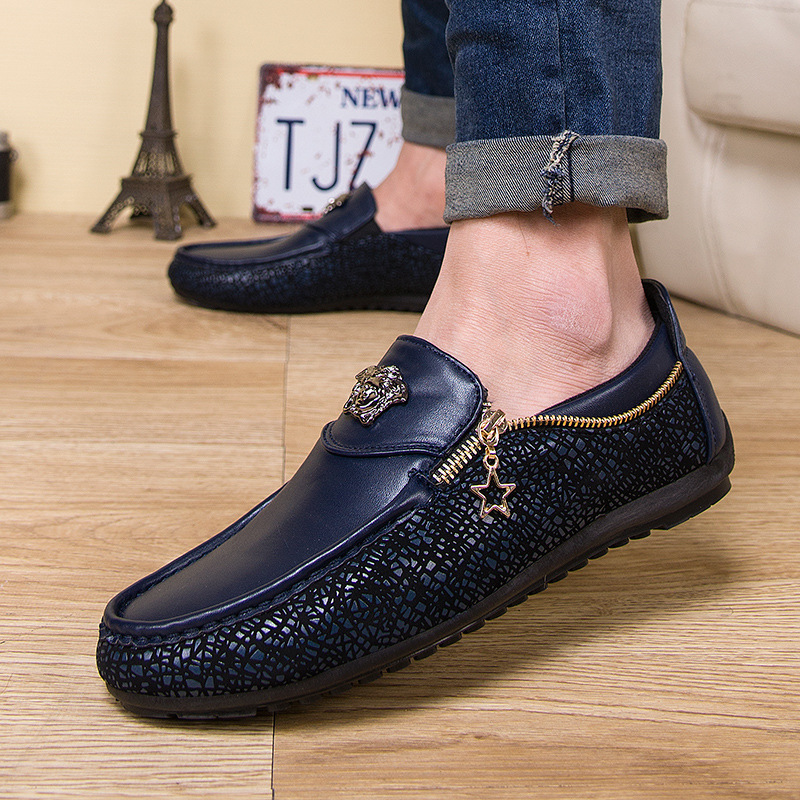 Гаджет  2015 loafers men brand red leather casual shoes spring/autumn black blue red luxury mens loafers casual zipper men shoes Z038 None Обувь