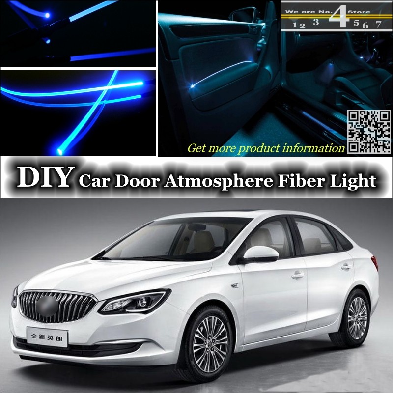 interior Ambient Light Tuning Atmosphere Fiber Optic Band Lights For BUICK For Excelle J200 Inside Door Panel illumination Refit