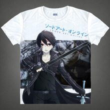Sword Art Online T-shirts kawaii Japanese Anime tshirt Manga Shirt Cute Cartoon Kirito Kazuto Cosplay shirts 37161946984 tee 162