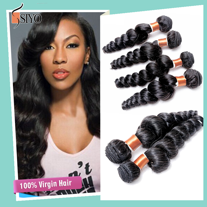 3 Bundles Unprocessed 6A Grace Hair Brazilian Virgin Hair Loose Wave Human Hair Weave Brazilian Curly Loose Virgin Hair Free DHL