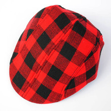 2015 Baby Berets Spring and Autumn Kids Fashion Berets Plaid Hats For Baby Boy And Girl Hat And Cap 17 Colors S4-7