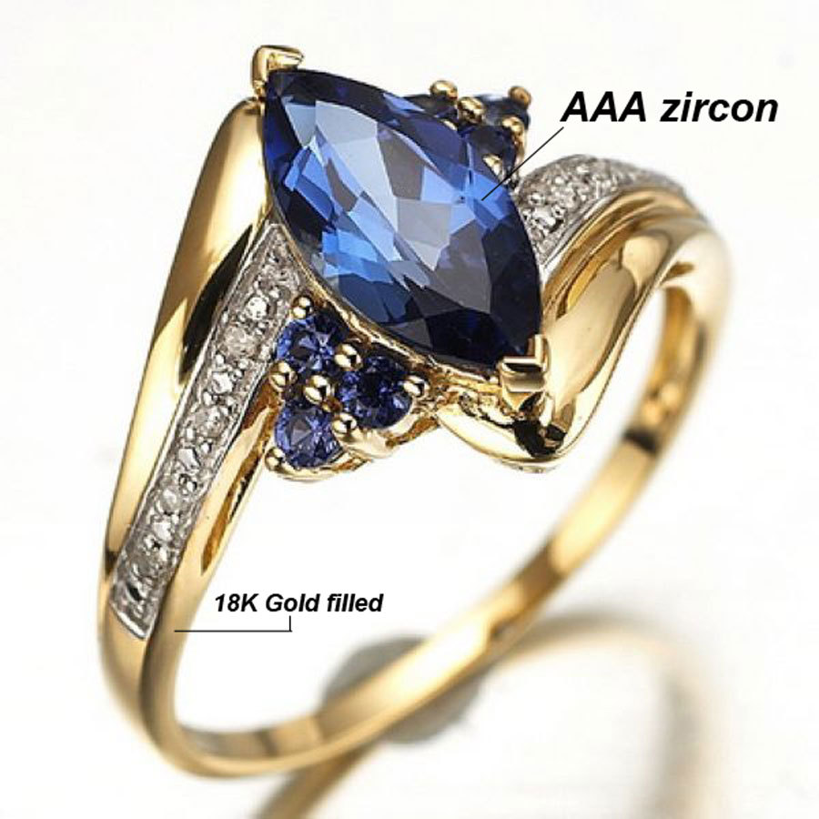 ... Rings-18k-Gold-Filled-Engagement-finger-Ring-for-women-blue-sapphire