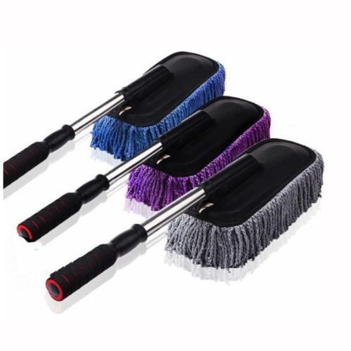 New-Flat-head-wax-trailers-Car-Cleaning-Wash-Brush-Dusting-Tool-Large-Microfiber-Telescoping-Duster