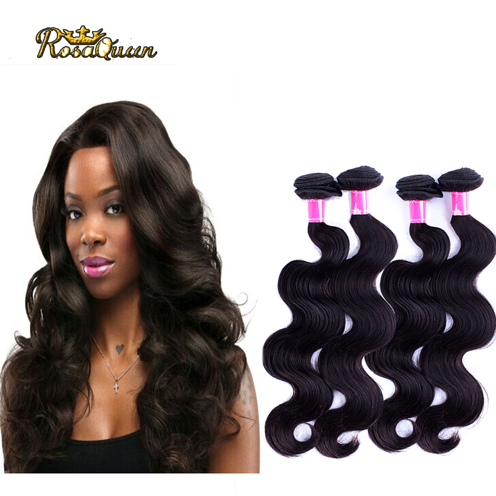 Rosa hair products malaysian body wave 7A malaysian virgin hair 100% human hair body wave malaysian body wave 4bundles extension