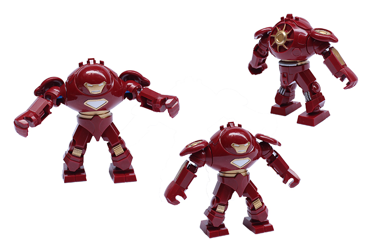 4Pcs Super Heroes Iron Man Hulkbuster Figure Set Building Blocks DIY Toys 