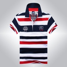 2016 High Quality Tops&Tees Men’s Tace Shark Polo Shirts fashion Style Summer Striped Shark brand short sleeve polos shirts 903