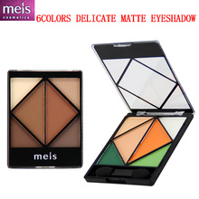 quality cute eye shadow / matte 6 color eyeshadow makeup box elegant makeup palette with eye pencil Free shipping 0605