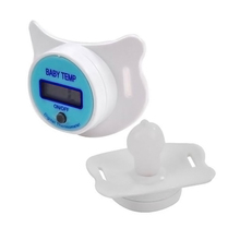 1 PC New Portable Digital LCD pacifier thermometer baby nipple soft safe Mouth Thermometer BA021