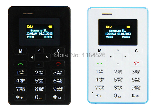 M5 Mini Ultra thin Pocket Phone 4 8mm Thickness Card Mobile Phone SMS 28g Weight Low