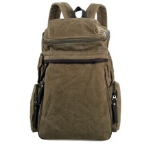 10PCS/LOT Classic Brown Canvas Backpack/Laptop Bag