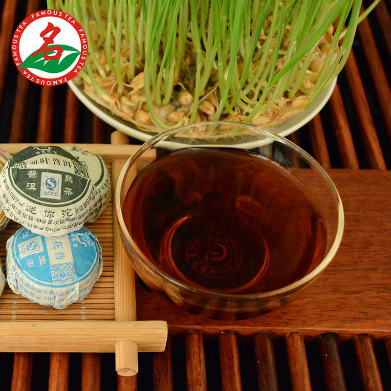 AAAAA grade 6 different Flavors bowl pu er tea Yunnan Puer Tea Pu er tea gauze