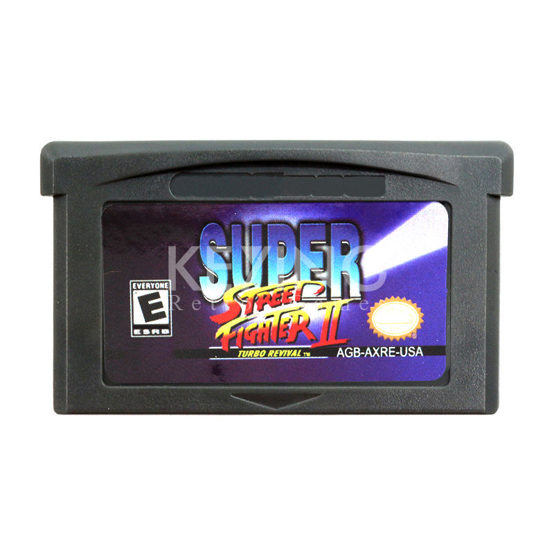 Super Street Fighter 2 Game Cartridge Console Card English US Version for GB Advance Handheld Game Player