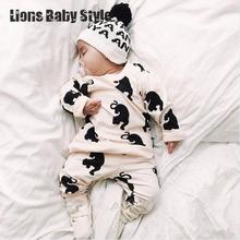100 Cotton Mini Rodini Long Sleeve T shirt pants Outfit Set Newborn Bebe Girls Boys Clothes