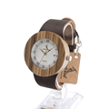 BoboBird Brand Designer C01 Zebra Wooden Watch Japan Moven t Quartz Watches with Leather Band Luxury