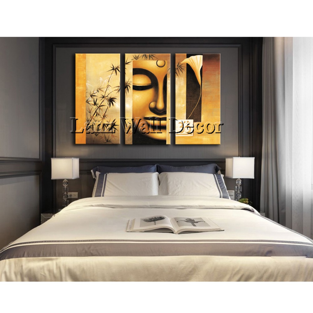 Geen houten frame 3 stuks abstract boeddha moderne kunst muur ...