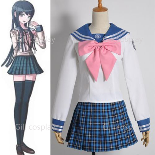 Free Shipping Dangan Ronpa Maizono Sayaka Cosplay Costume Uniform 