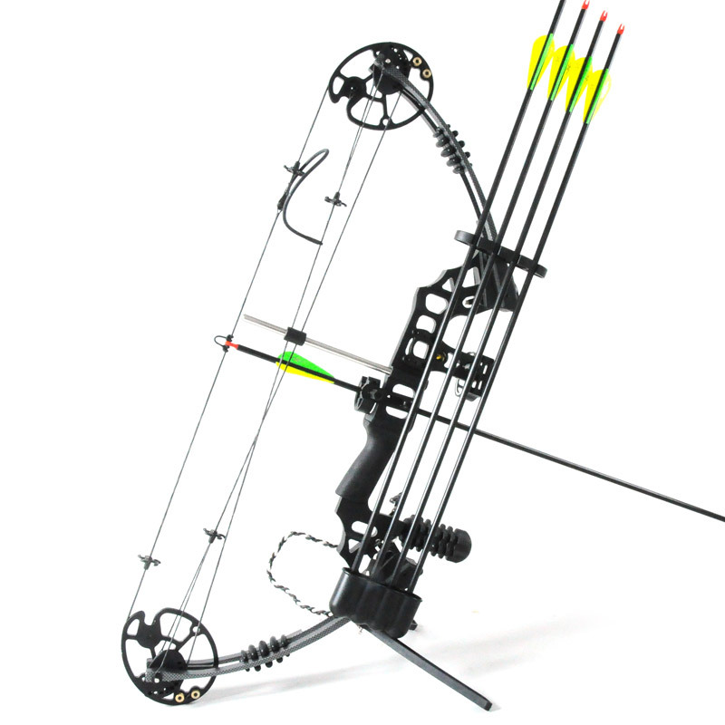 Hunting bow arrow set compound bow Peep hole 5 pin sight bow rest Rubber stablizer Dampers